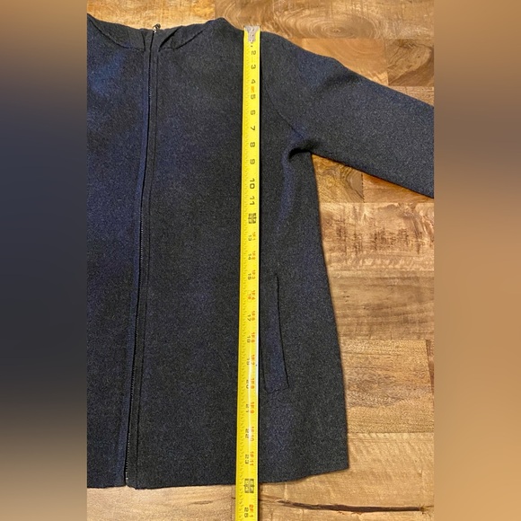 Cynthia Rowley Charcoal Gray Grey Knit Full Zip Hooded Cardigan Sweater Jacket S - Picture 16 of 16